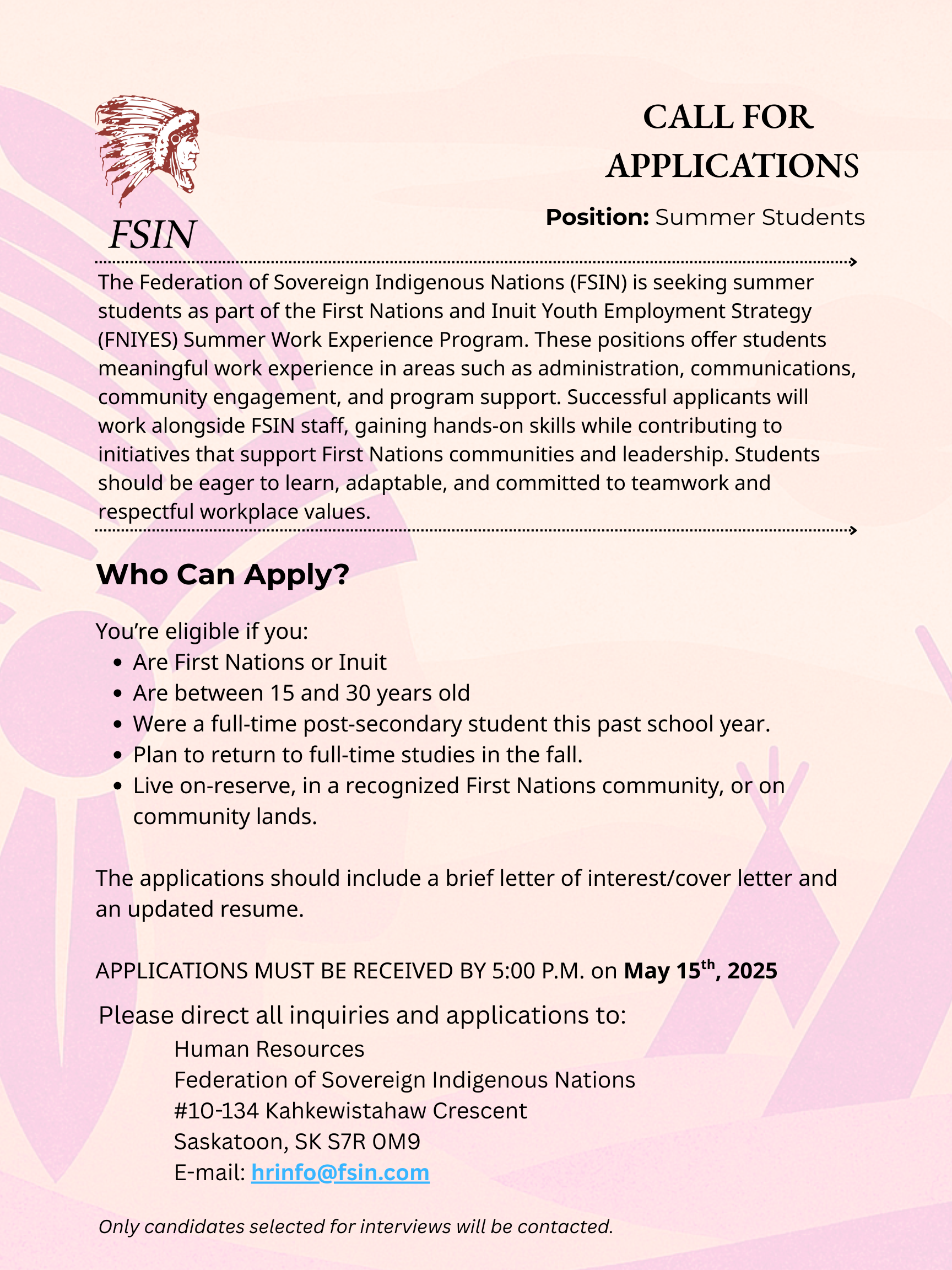 FNIYES - Summer Student Advertisement